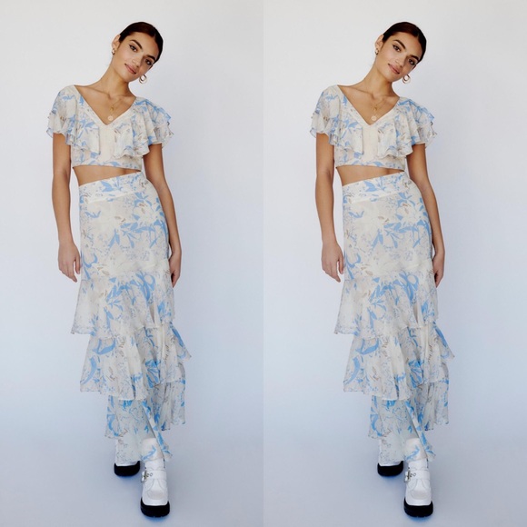 Free People Petal Co-Ord - Skirt Set NWOT - Picture 1 of 6
